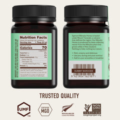 Close-up of Egmont Honey texture highlighting raw thickness and natural viscosity