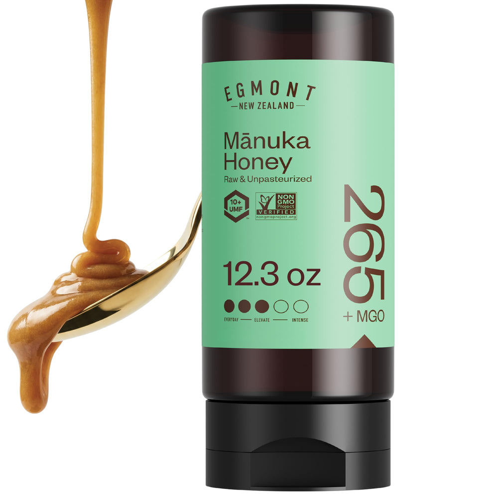 Egmont Honey front squeeze bottle showing label and size for easy identification and trust