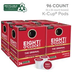 Eight O'Clock K-Cup top view close-up highlighting pod design and easy use