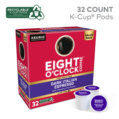 Eight O'Clock Coffee K-Cup pod close-up highlighting easy use