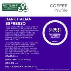 Eight O'Clock Coffee opened pod with beans showing fresh roasted aroma benefit