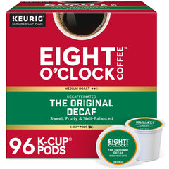 Eight O'Clock Coffee front packaging 96-count showing value and convenience