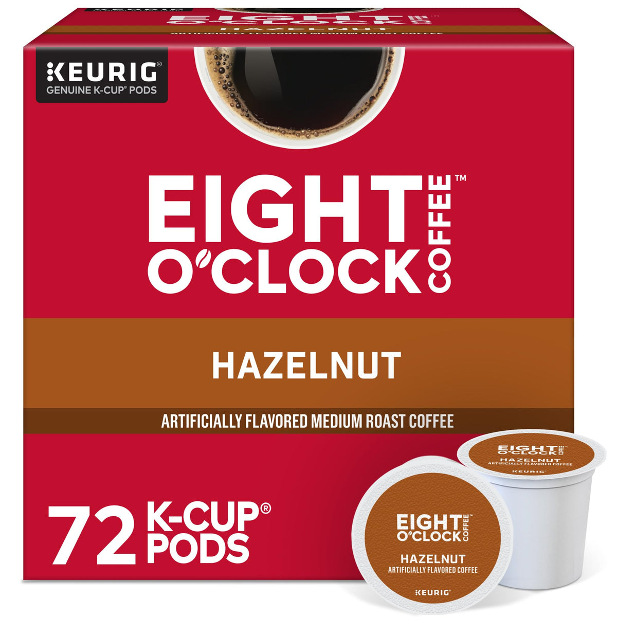 Eight O'Clock Coffee front packaging showing product and convenience