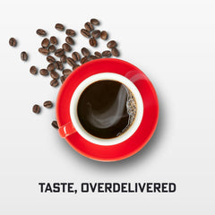 Eight O'Clock Coffee being poured in a pour-over, illustrating bright flavor extraction