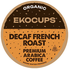 EKOCUPS front packaging showing French Roast label and benefits
