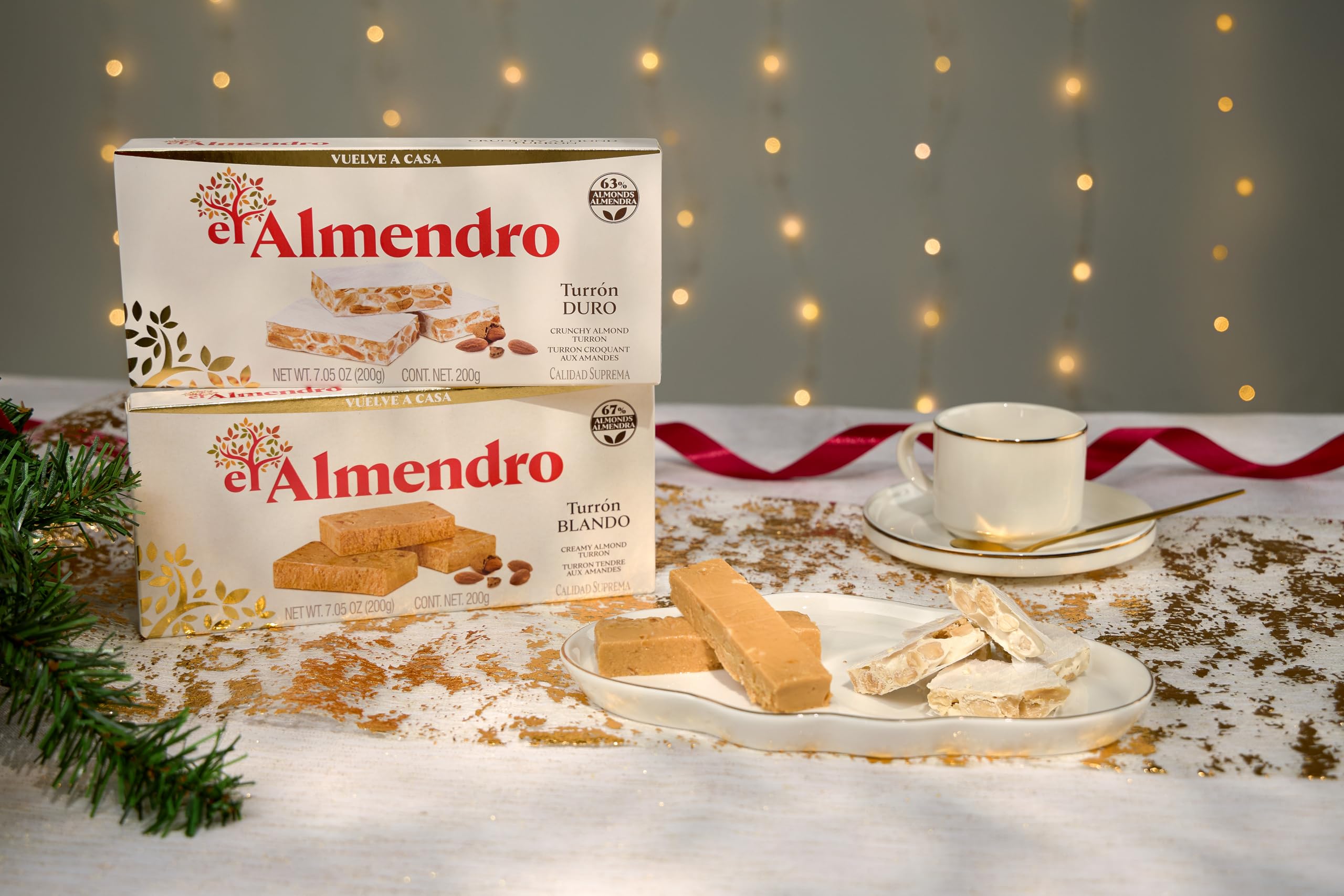 Jar of El Almendro turron beside baking ingredients showing versatile use