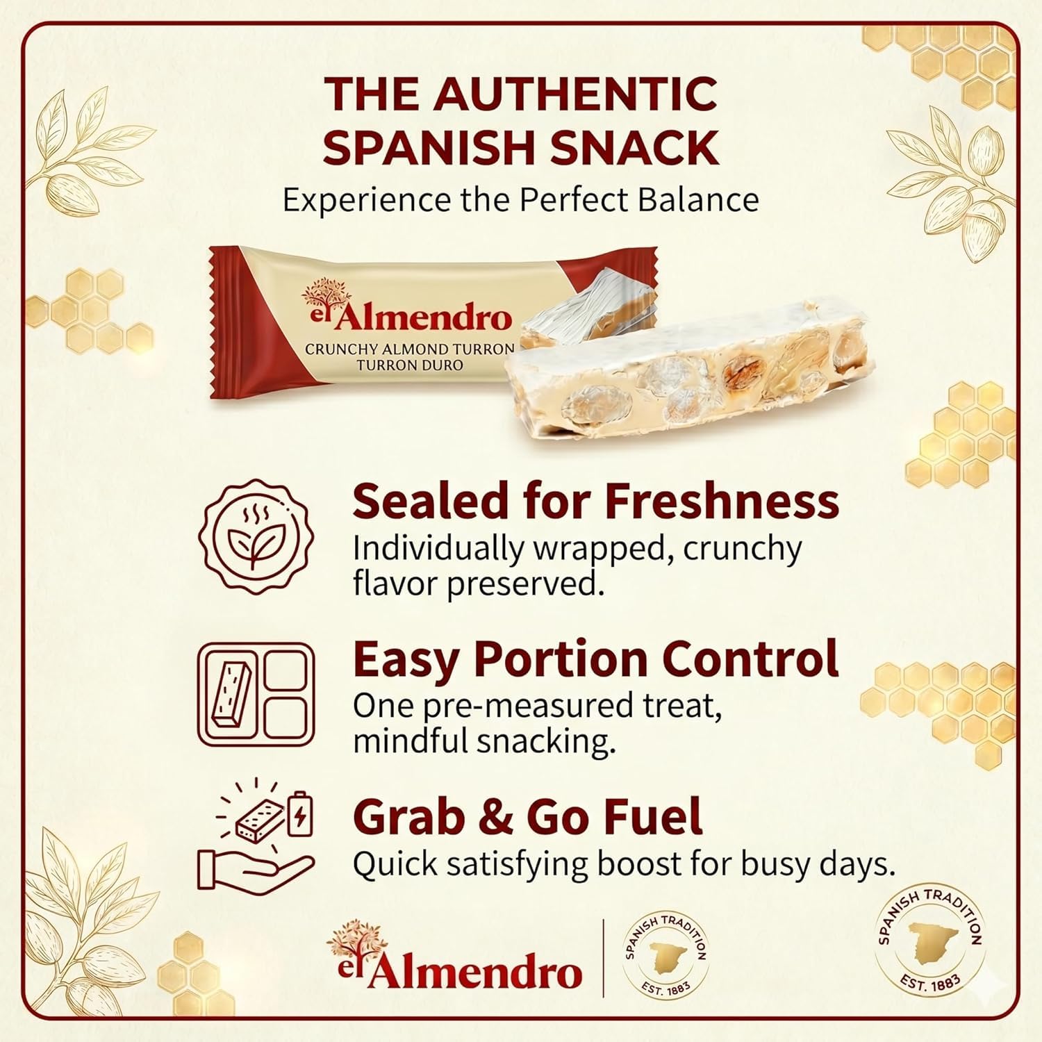 El Almendro assortment on a serving plate ready for parties and holiday sharing