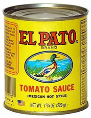 El Pato top view showing three distinct sauce colors for pairing