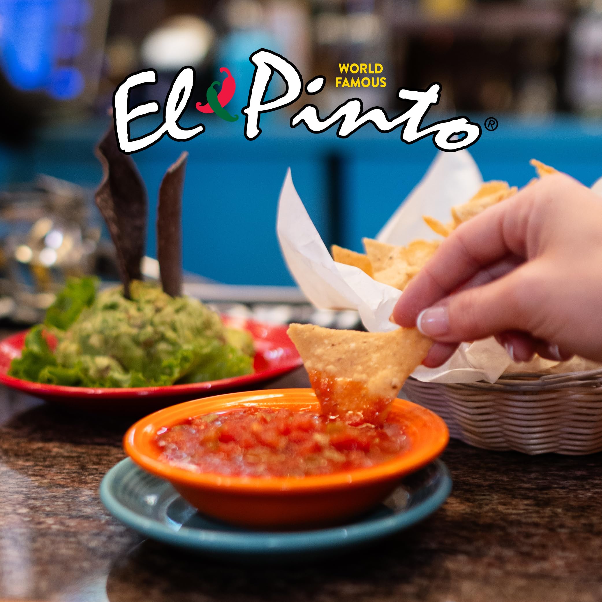 El Pinto salsa served at fiesta table for crowd-pleasing party convenience