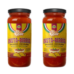 EL SABOR PRODUCTS jar front packaging showing authentic birria adobo and benefits