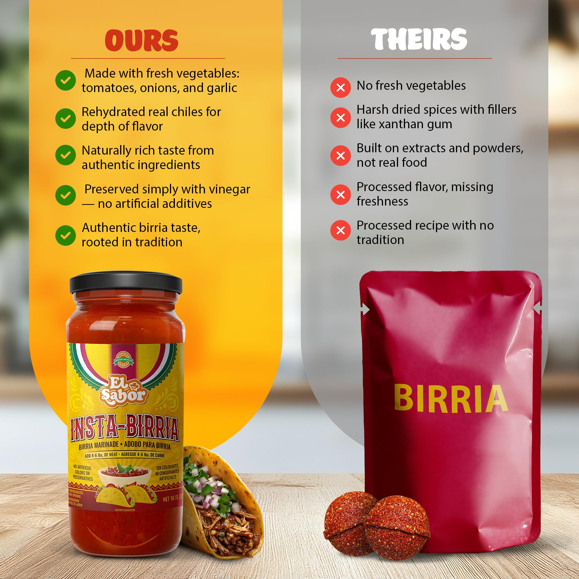 EL SABOR PRODUCTS open jar showing thick adobo texture and ready-to-use convenience