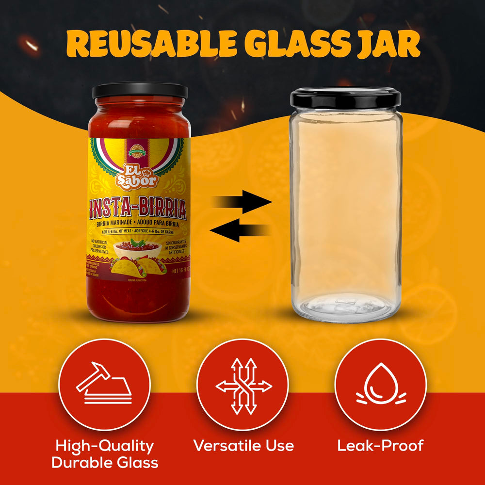 EL SABOR PRODUCTS 16oz jar in hand showing scale and portion size for recipes
