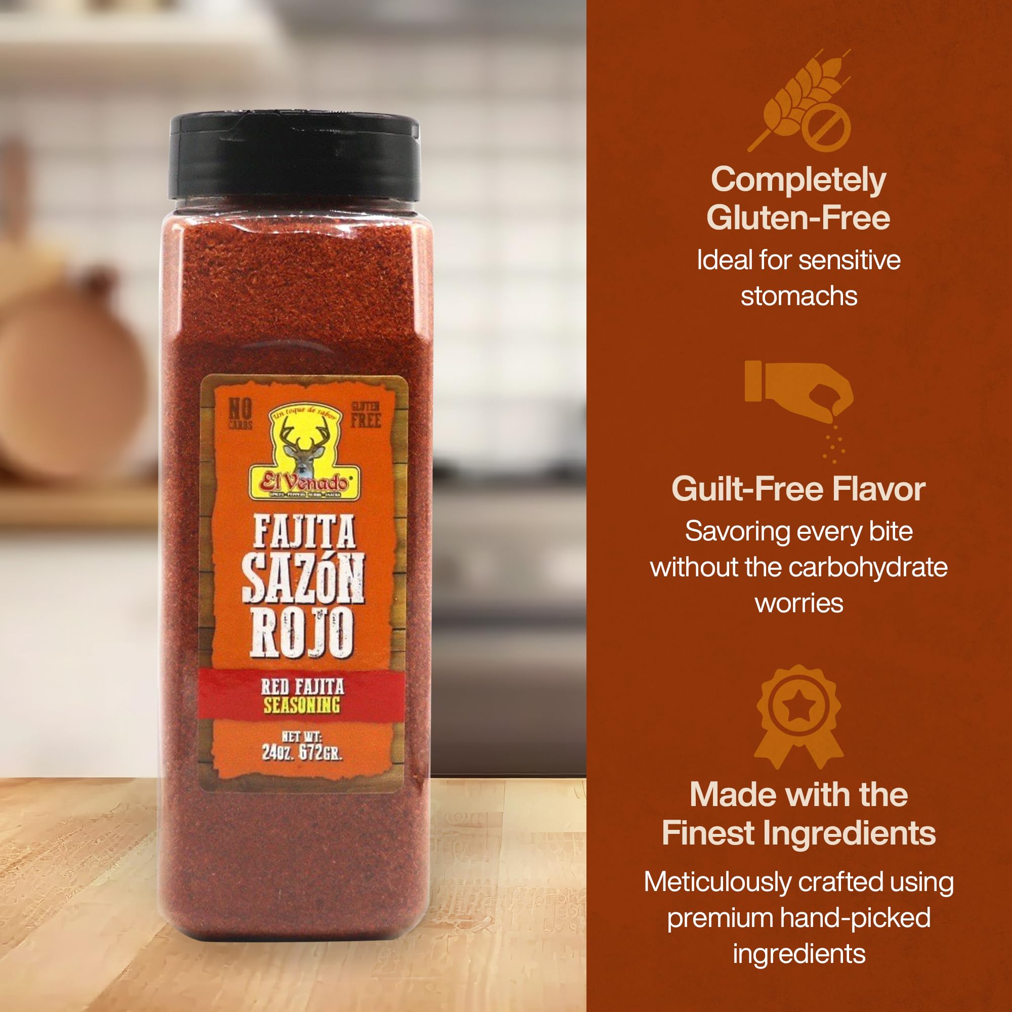 El Venado seasoning on grilled chicken fajitas adds smoky flavor and color