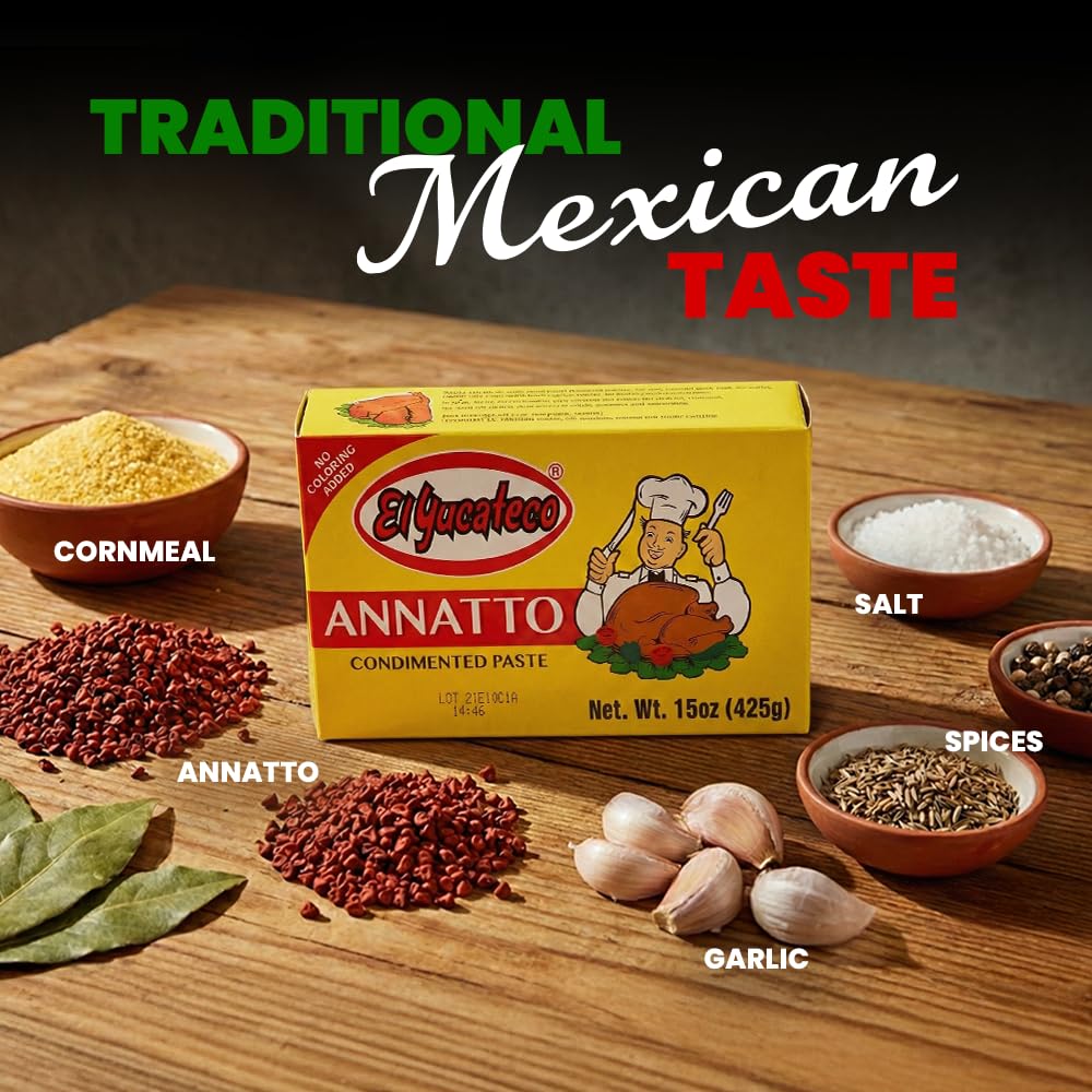 El Yucateco spoon with paste portion showing thick consistency for marinades benefit