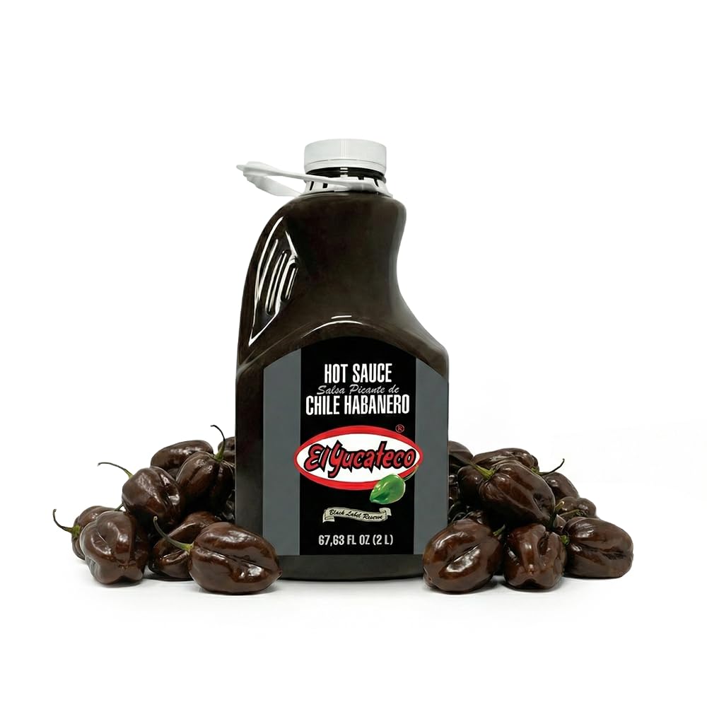 El Yucateco front packaging showing black label and bold smoky branding benefit