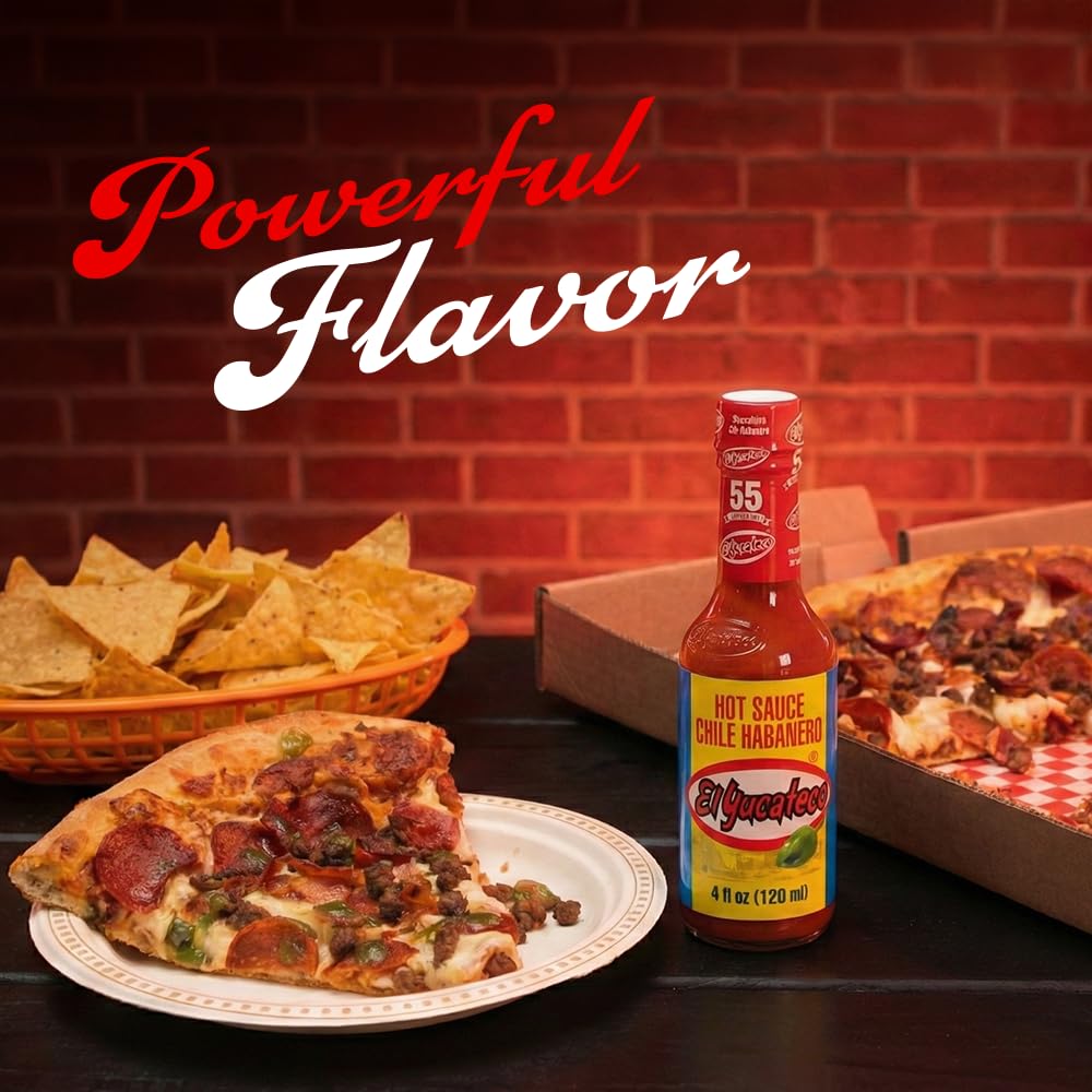 El Yucateco sauce texture closeup highlighting thick, vibrant consistency and flavor