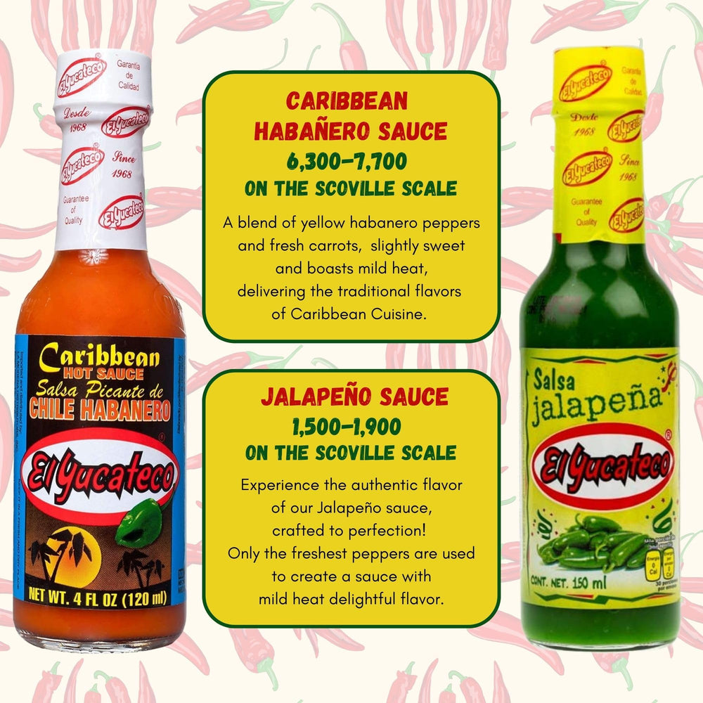 El Yucateco Caribbean sauce paired with pork for sweet-spicy balance