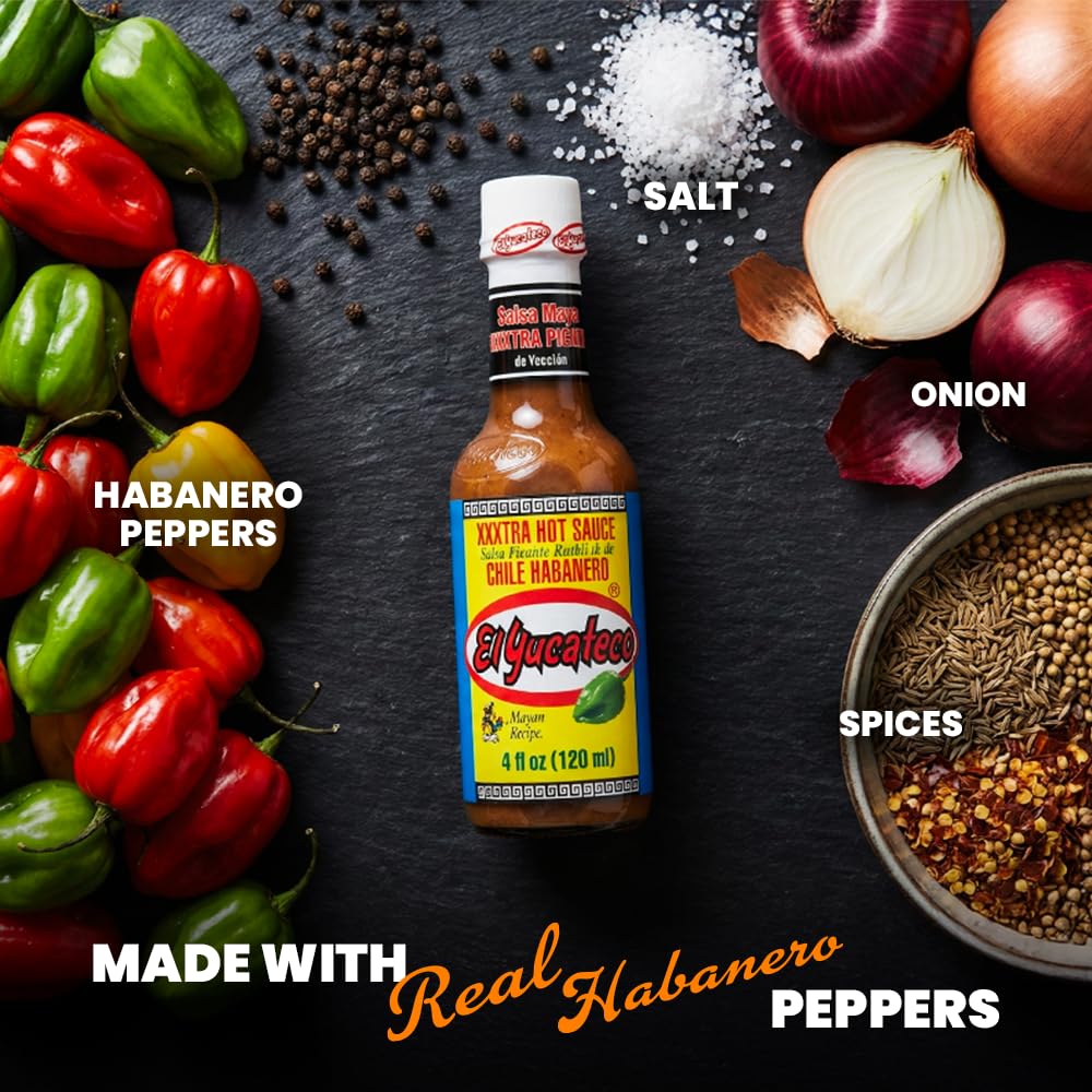 El Yucateco sauce drizzled on a taco demonstrating heat enhancement and flavor boost