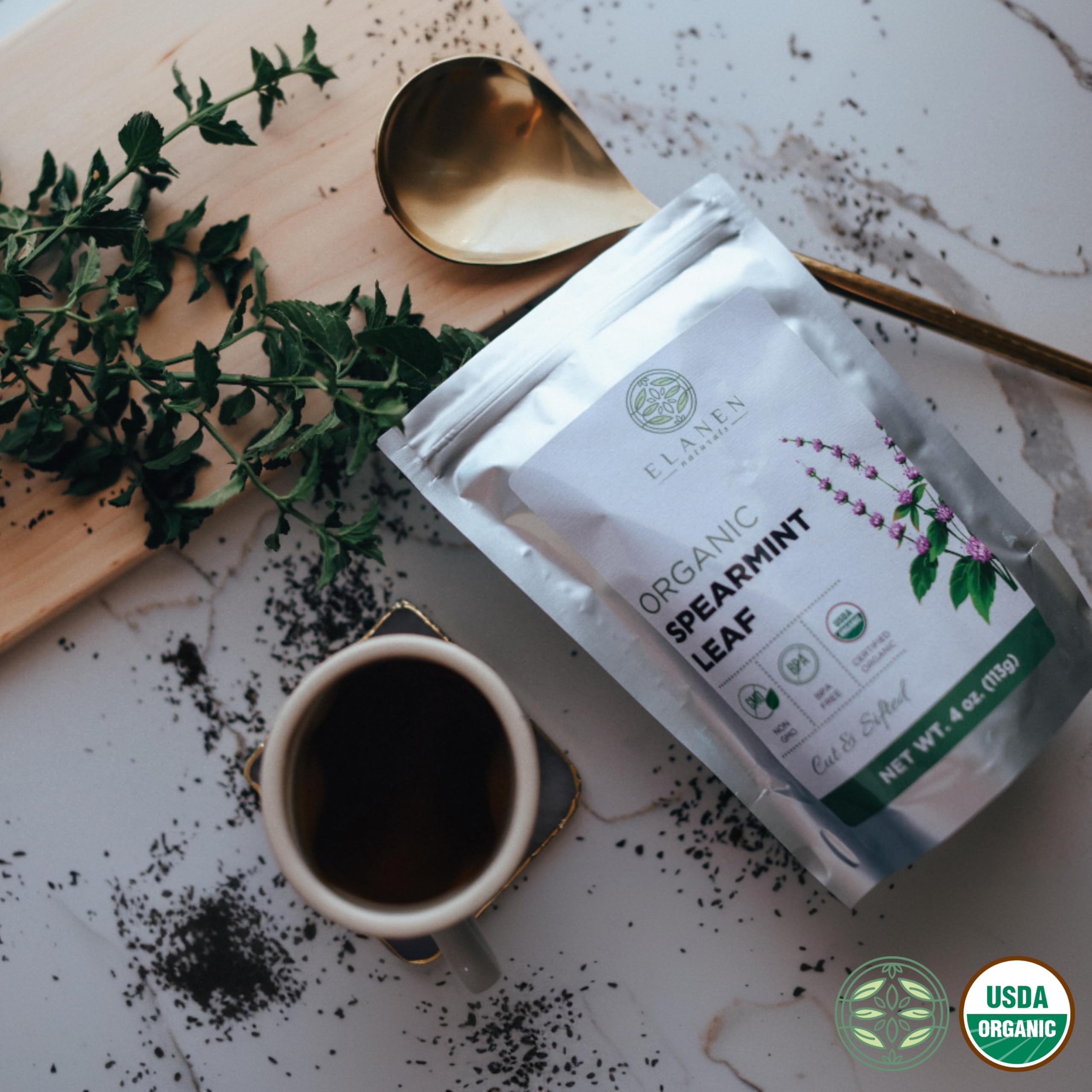 Elanen Naturals next to a 4 oz scale showing portion size and convenience