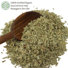 Elanen Naturals close-up of cut-and-sifted senna leaf texture and quality
