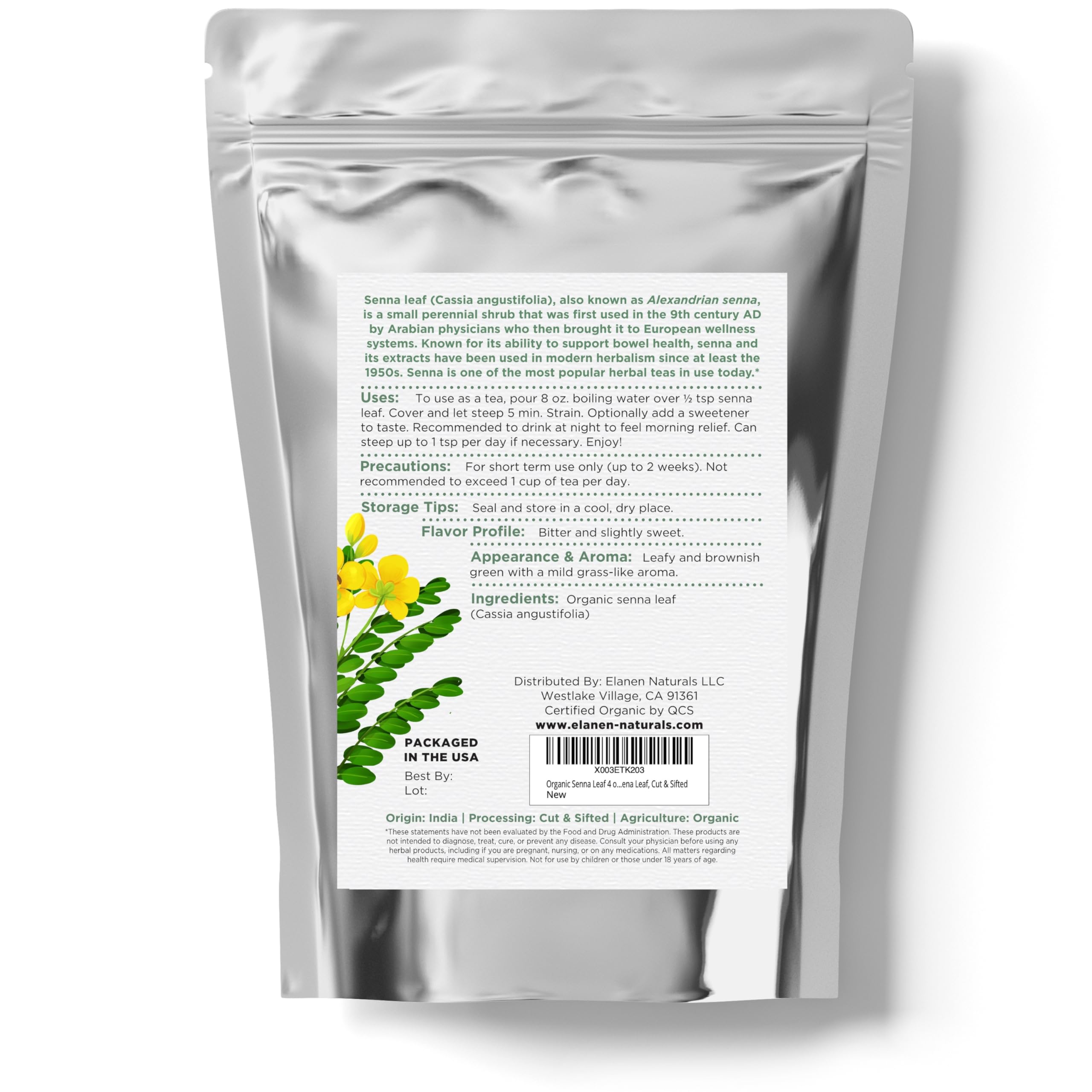 Elanen Naturals cup of senna tea with honey illustrating taste customization