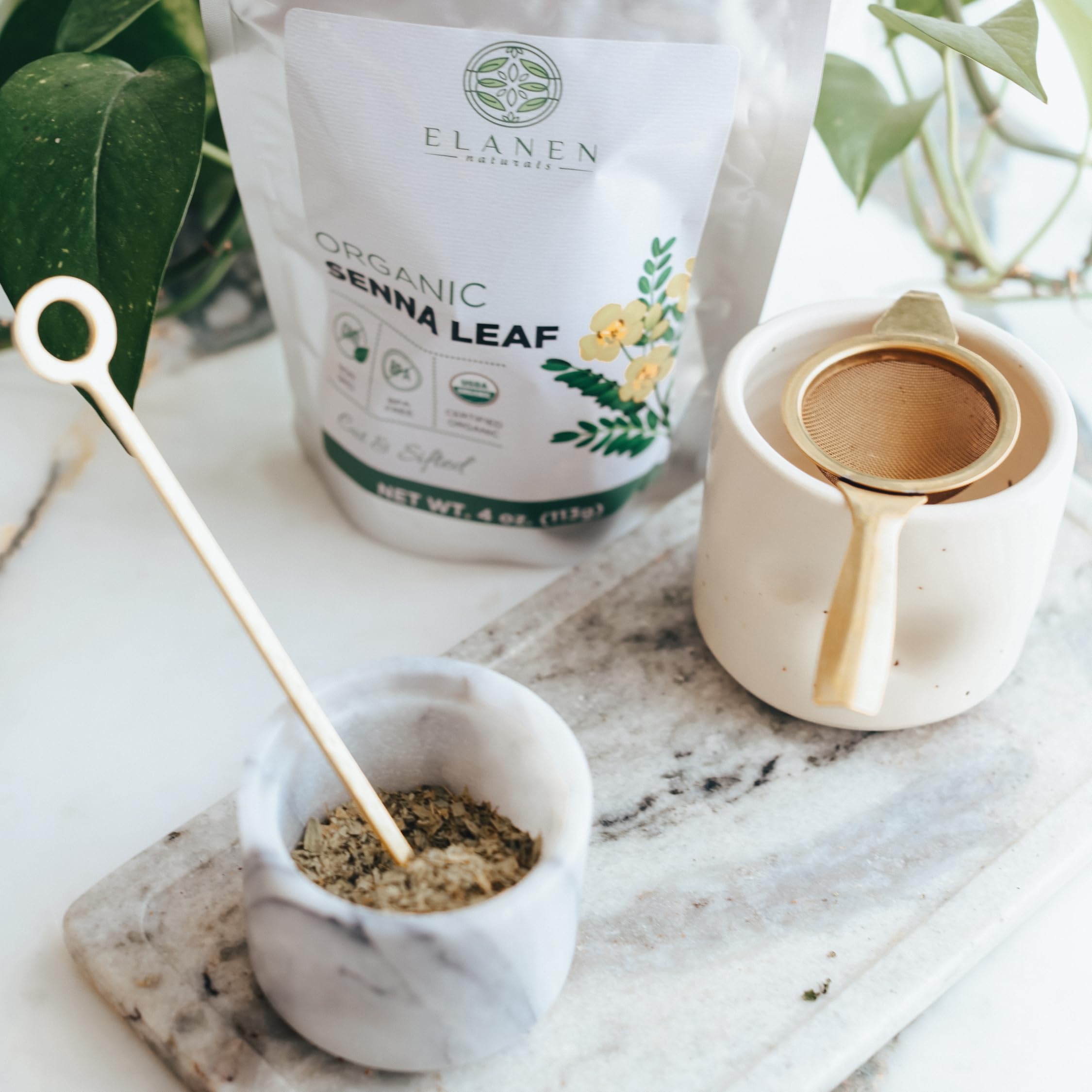 Elanen Naturals resealable pouch open to show freshness and easy storage