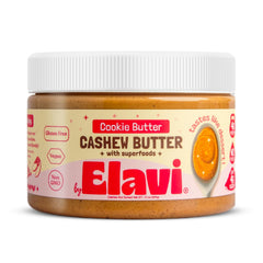 ELAVI front jar view showing label and cinnamon appeal for pantry appeal