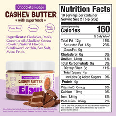 Elavi chocolate fudge cashew butter close-up texture creamy richness