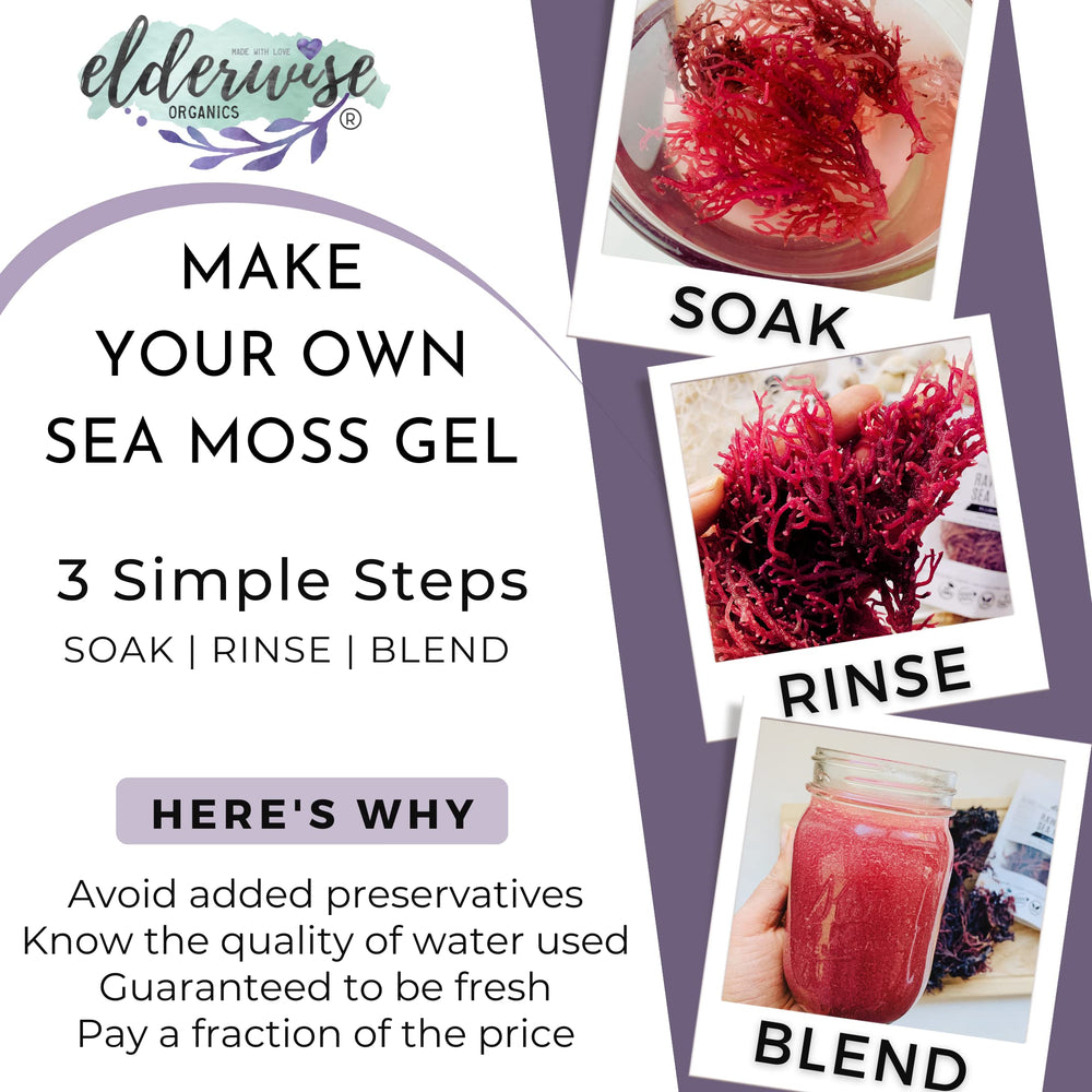 Elderwise Organics close-up seaweed texture illustrating fine fibers and easy rehydration