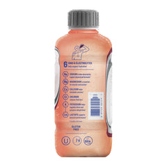 Close-up of Electrolit strawberry-banana liquid color indicating refreshing taste benefit