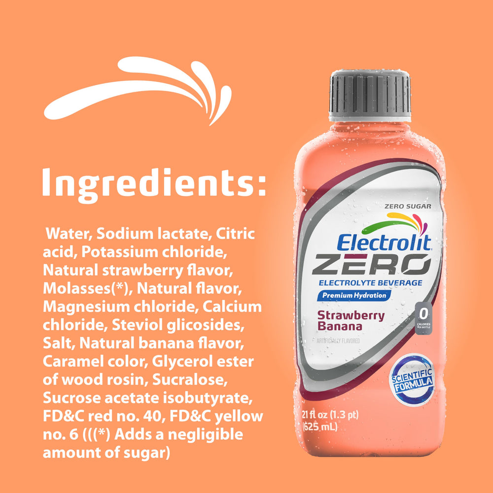 Electrolit bottle held in hand showing 21 fl oz scale and single-serve convenience benefit