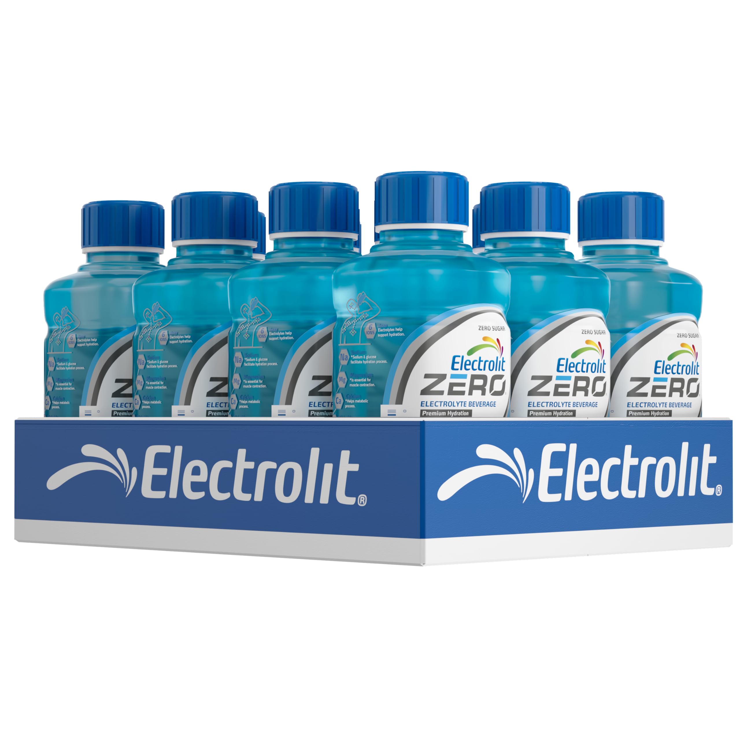 Electrolit on picnic table with fruit illustrating convenient on-the-go hydration