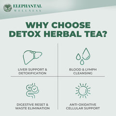 Elephantal Wellness tea being poured from teapot highlighting warm infusion