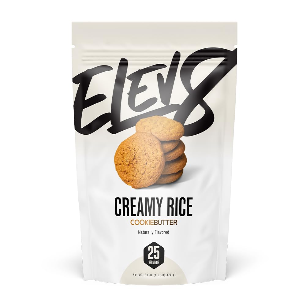 elev8 Foods front packaging showing cookie butter cereal and servings benefit