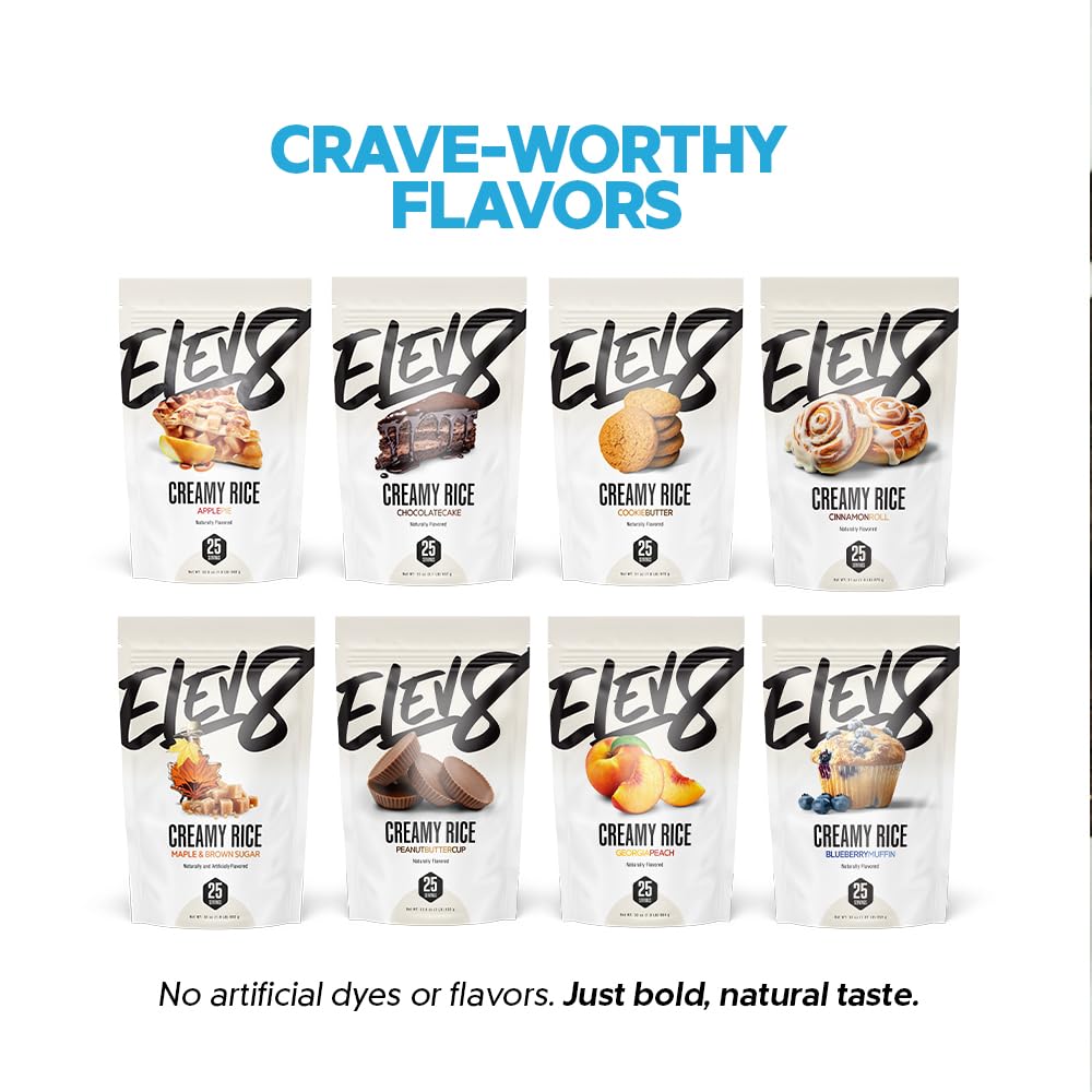 Elev8 Creamy Rice pouch in gym bag ready for post-workout refuel benefit