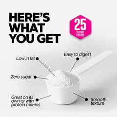 Scoop measuring Elev8 Creamy Rice portion to show serving control and calorie planning
