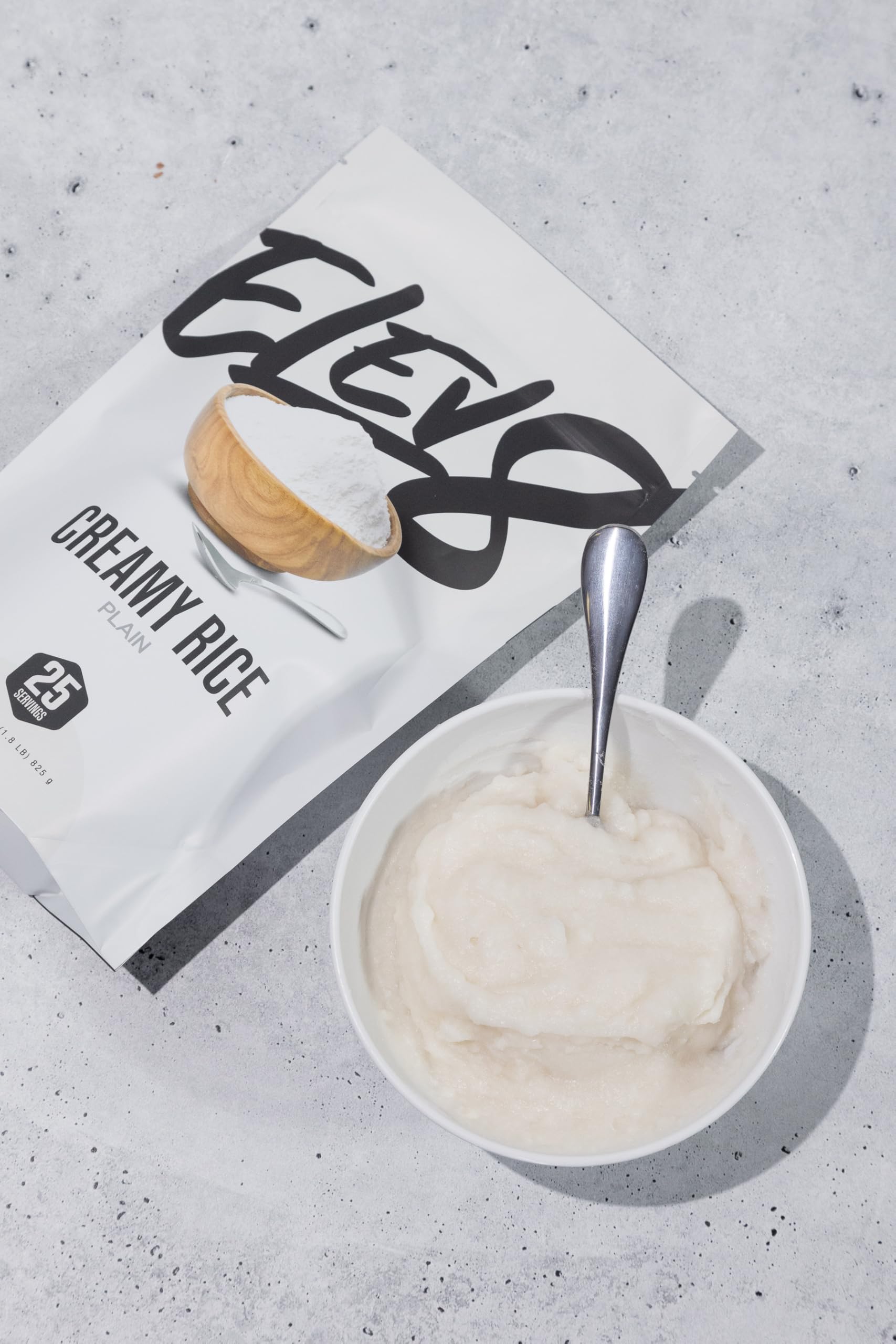 Pre- and post-workout setup with Elev8 Creamy Rice to illustrate quick refuel and recovery option