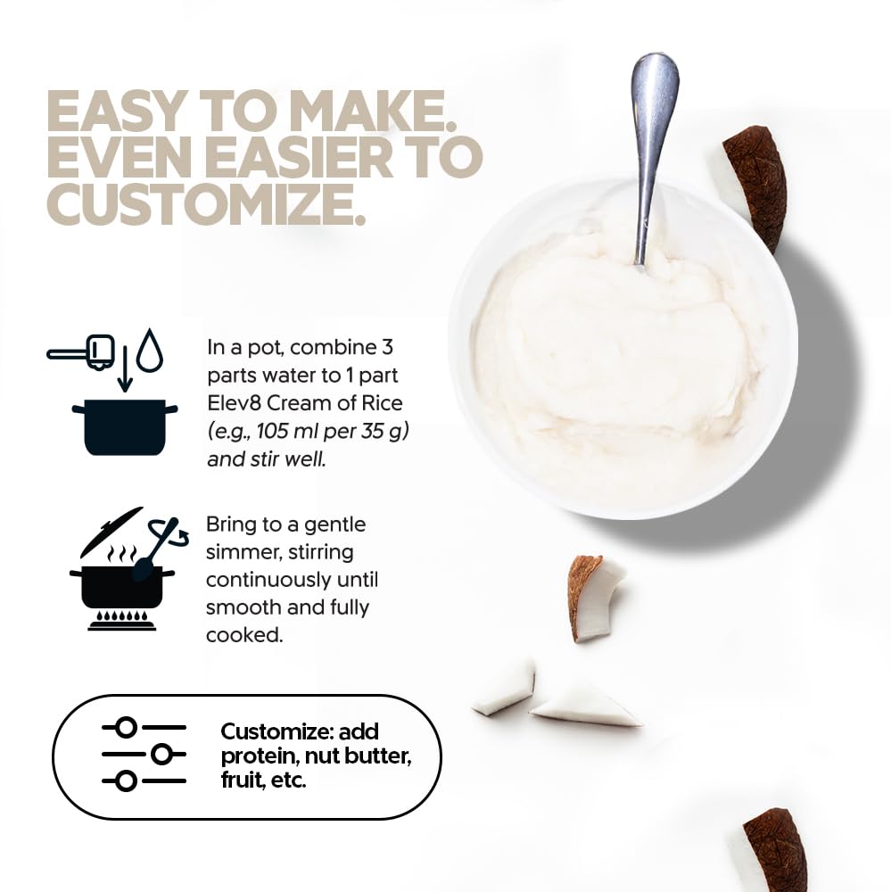 Elev8 Creamy Rice scoop and serving amount for accurate portioning benefit
