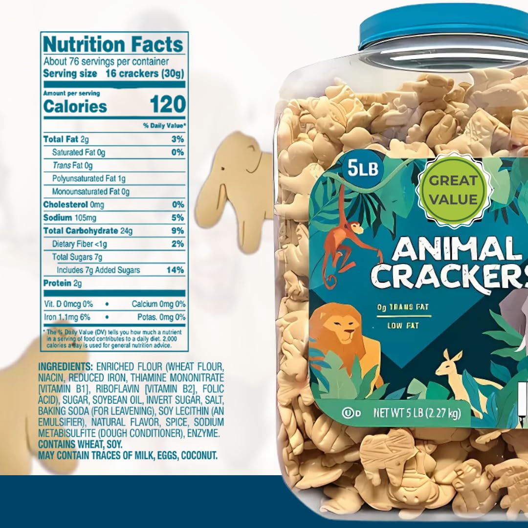 ELI&VAL open tub showing animal-shaped crackers ready for grab-and-go snacking
