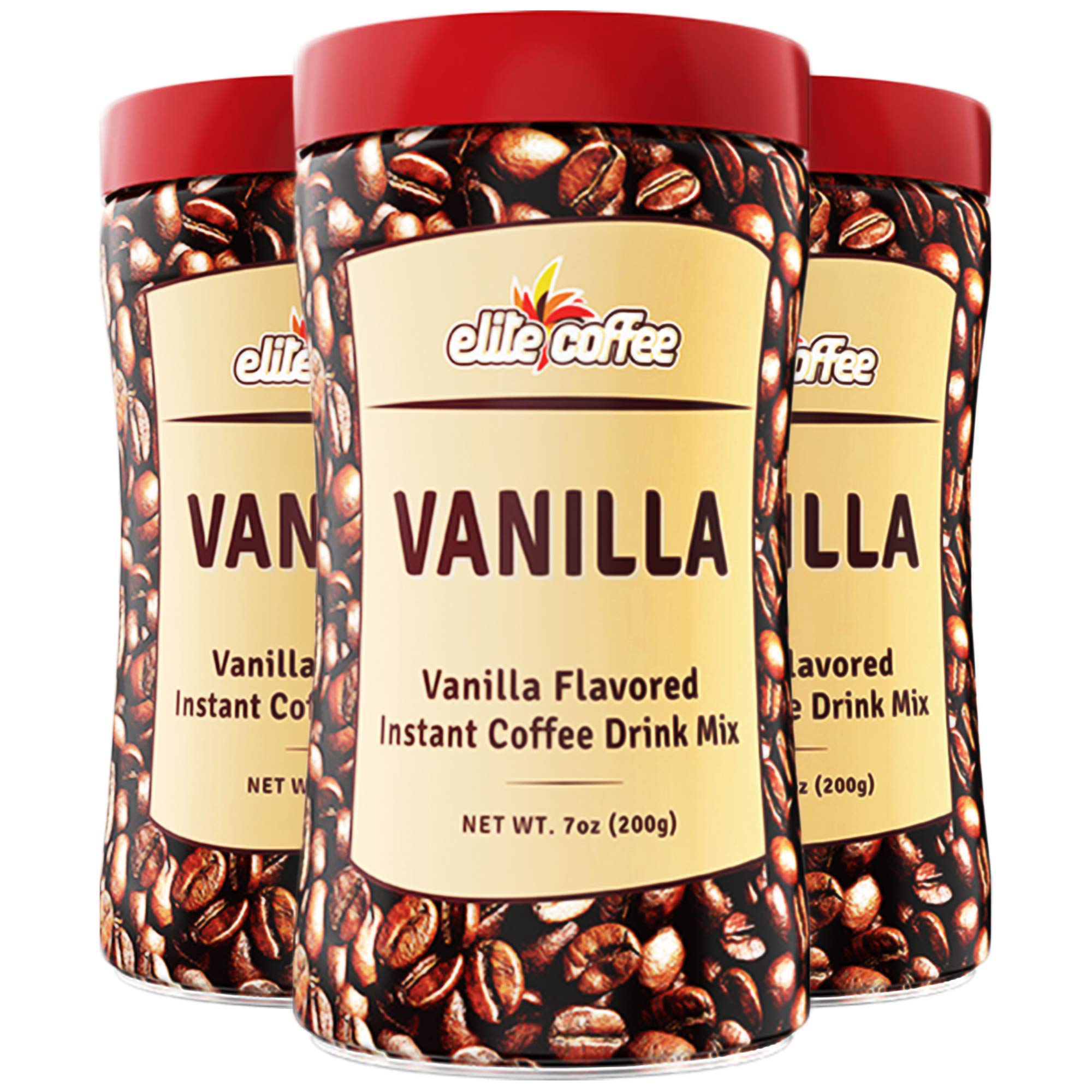 ELITE front tin packaging showing label and vanilla benefit