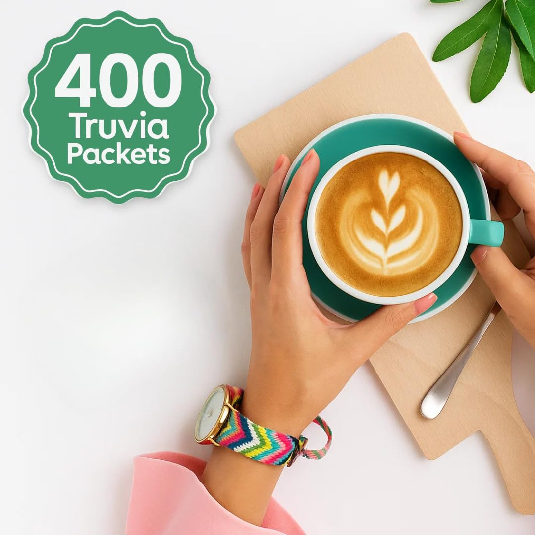 ELI&VAL box opened to reveal 400 Truvia packets for easy stocking