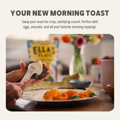 ELLA'S FLATS topped with avocado demonstrating toast replacement convenience