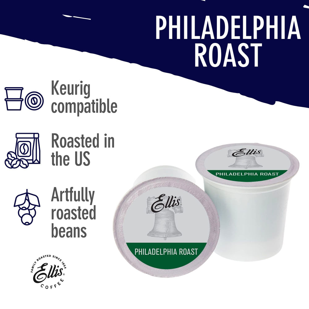 ELLIS COFFEE brewed cup steaming on table illustrating fresh aroma and smooth medium roast