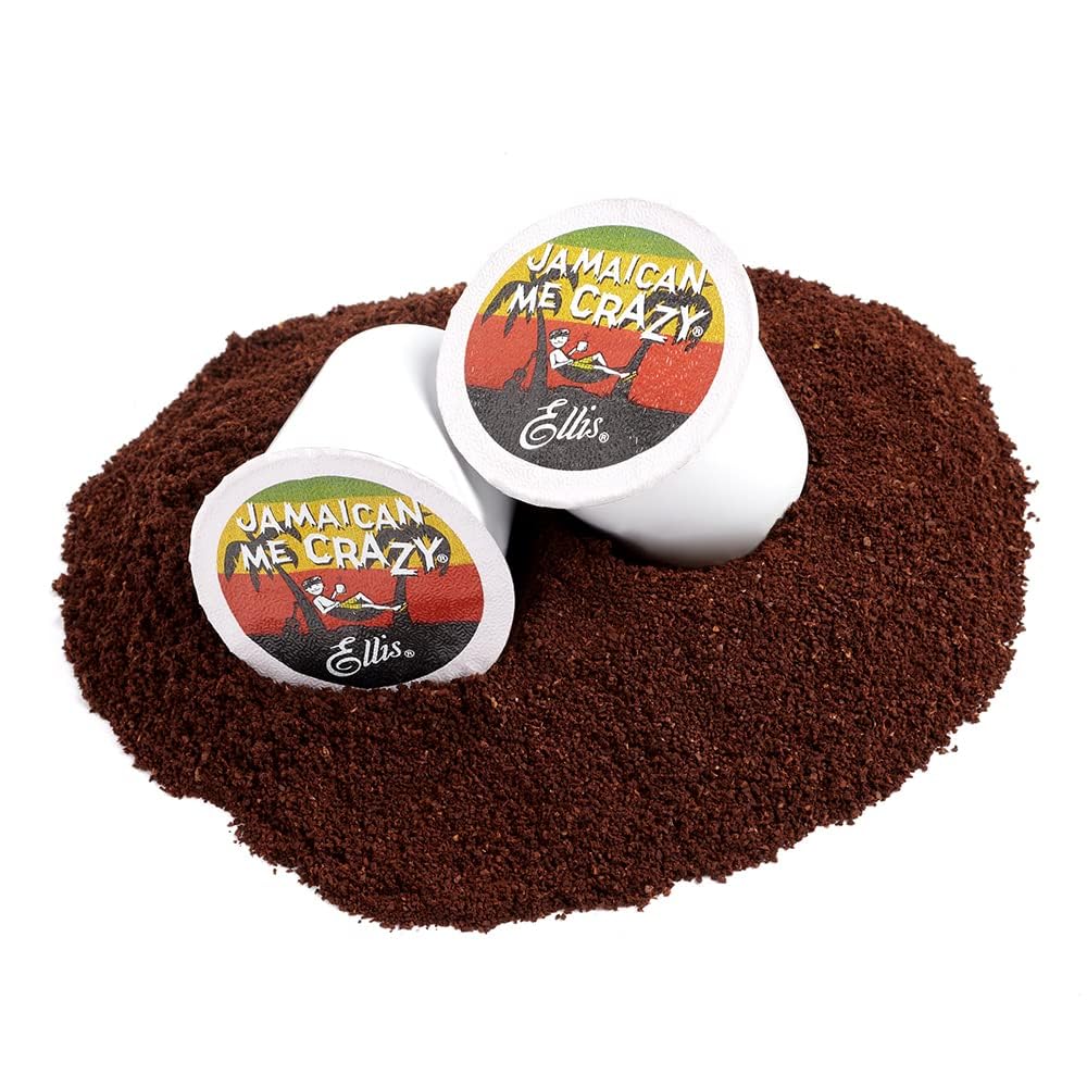 Ellis Coffee pod close-up with visible grounds and flavoring for consistent taste