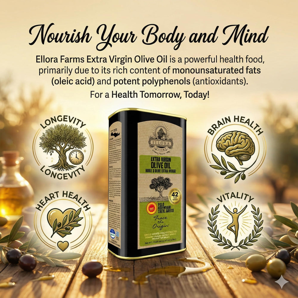 Ellora Farms pouring oil over salad to enhance flavor and finish