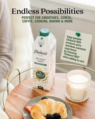 Elmhurst close-up of creamy oat milk texture showing rich mouthfeel benefit