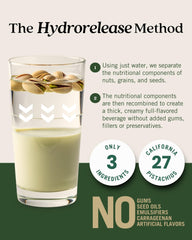 Elmhurst pistachio milk in latte art demonstrating barista-friendly foam