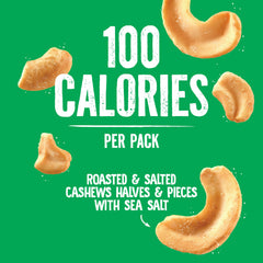 Emerald cashew packet tucked inside a lunchbox illustrating easy meal prep convenience