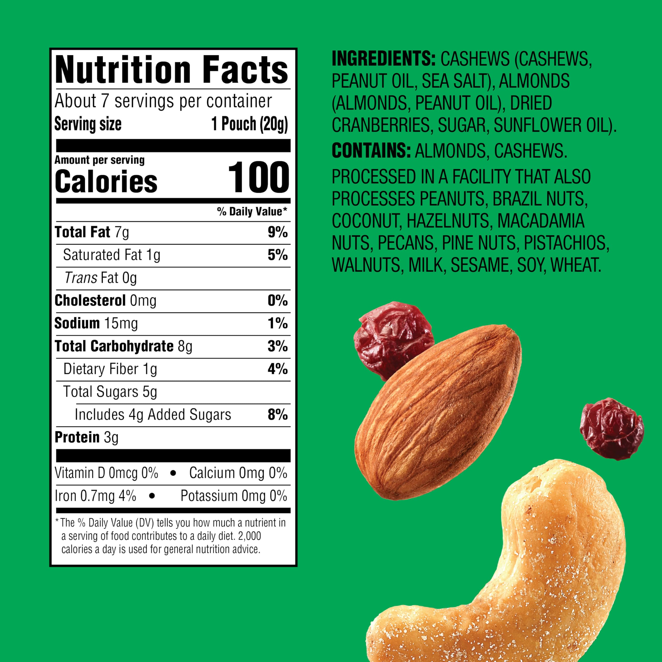 Emerald detailed close-up of nut and cranberry texture highlighting freshness and crunch benefit