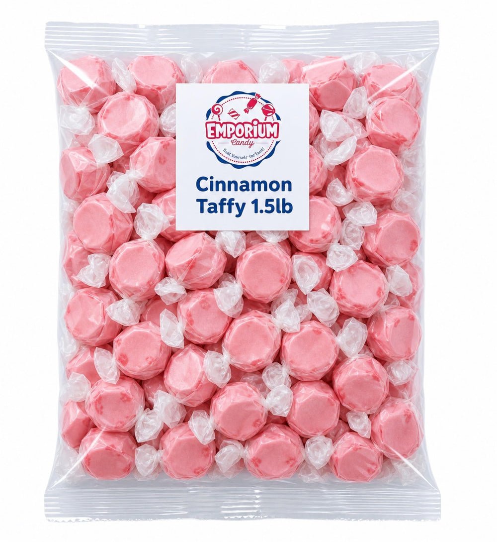 Emporium Candy close-up of taffy texture highlighting soft, chewy bite benefit